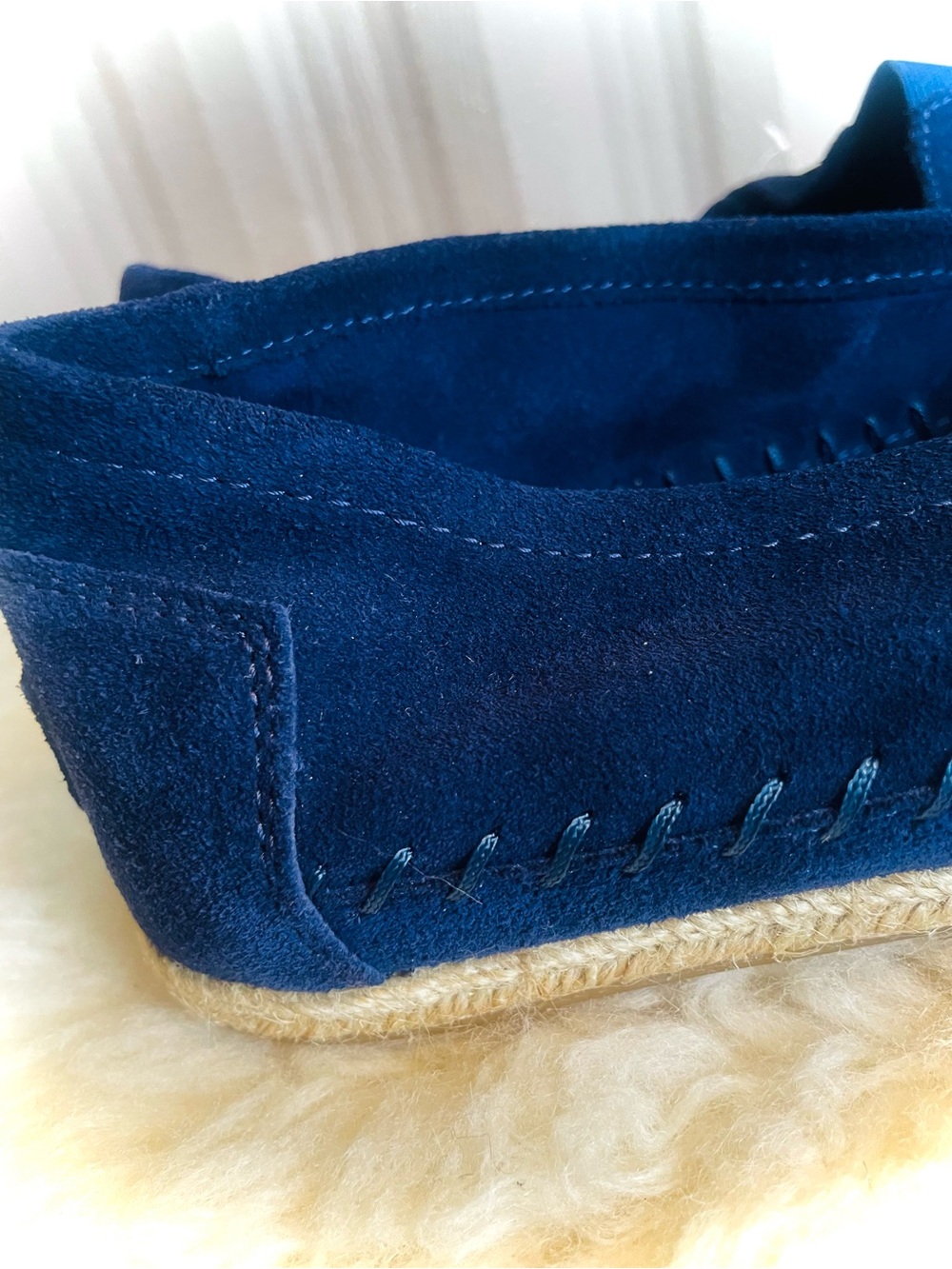 NEW TOMS Men’s Espadrille Navy Blue Suede Rope Sole Size 14 NWT Classic Slip On - Picture 5 of 9